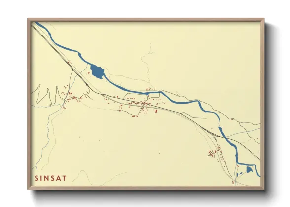 Une affiche de carte sur Sinsat