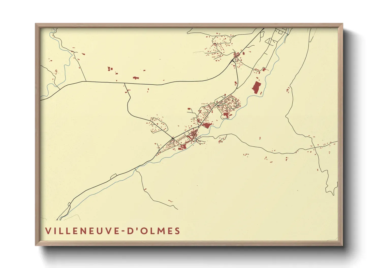 Un poster carteVilleneuve-d'Olmes