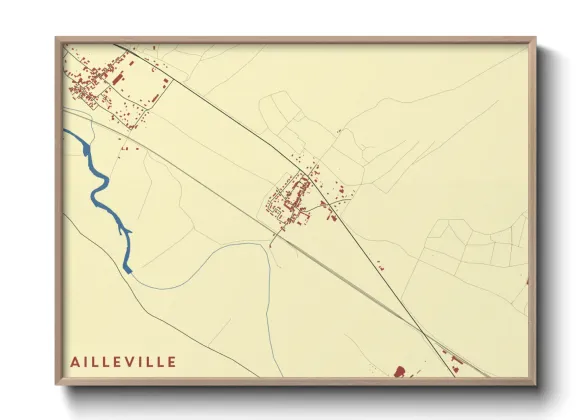 Une affiche de carte sur Ailleville