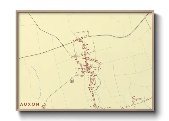 Une affiche de carte sur Auxon