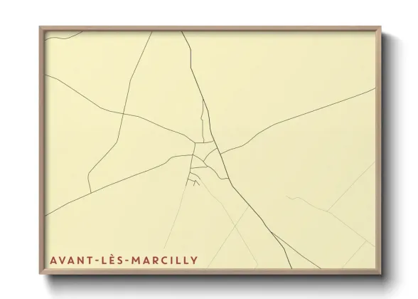 Une affiche de carte sur Avant-lès-Marcilly