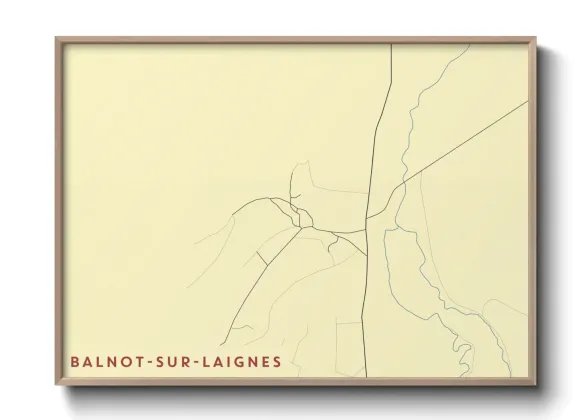 Une affiche de carte sur Balnot-sur-Laignes