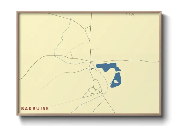 Une affiche de carte sur Barbuise