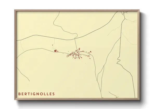 Une affiche de carte sur Bertignolles