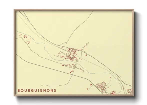 Une affiche de carte sur Bourguignons