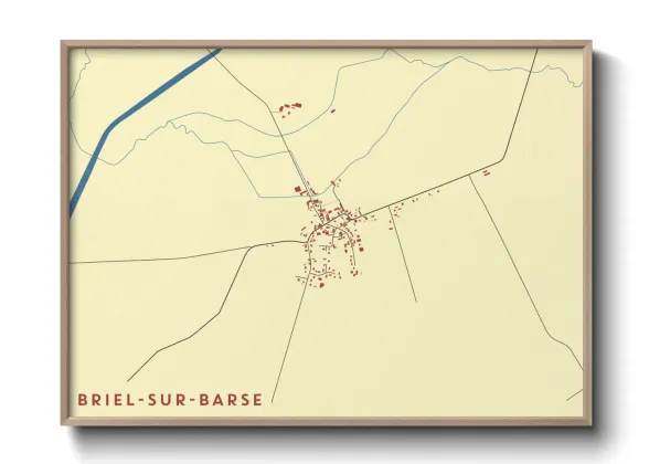 Une affiche de carte sur Briel-sur-Barse