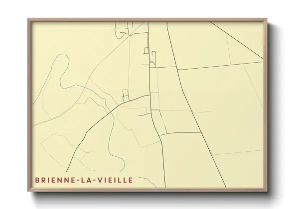 Une affiche de carte sur Brienne-la-Vieille