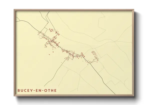 Une affiche de carte sur Bucey-en-Othe