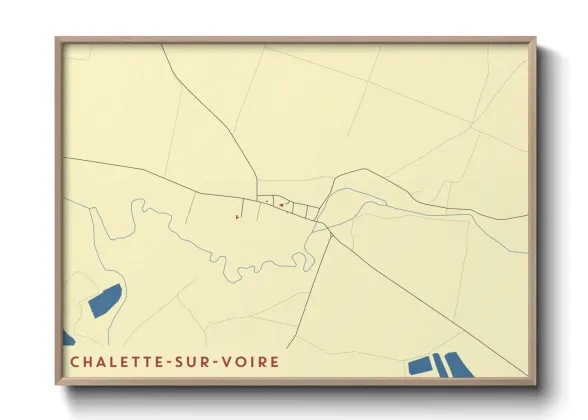 Une affiche de carte sur Chalette-sur-Voire