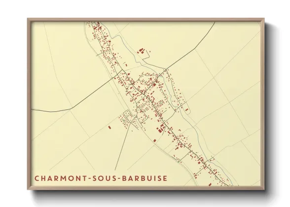 Une affiche de carte sur Charmont-sous-Barbuise