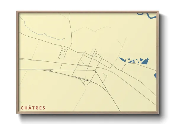 Une affiche de carte sur Châtres