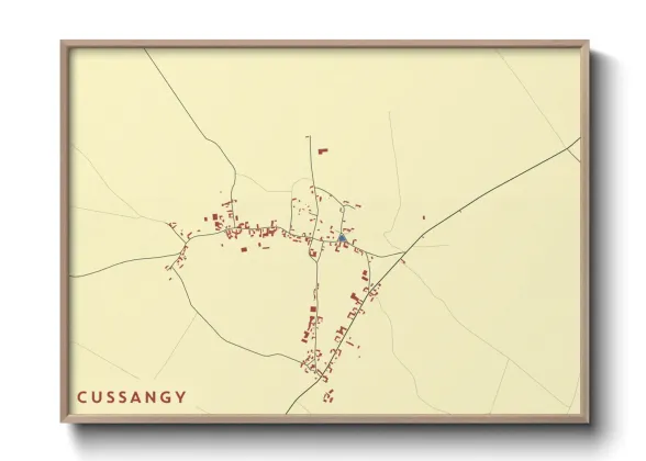 Une affiche de carte sur Cussangy