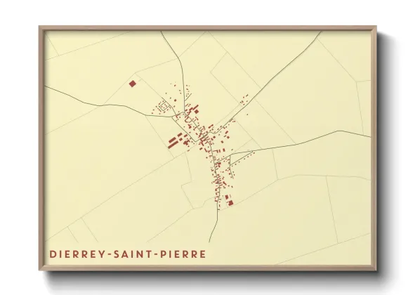Une affiche de carte sur Dierrey-Saint-Pierre