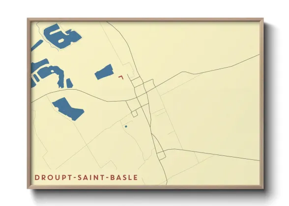 Une affiche de carte sur Droupt-Saint-Basle