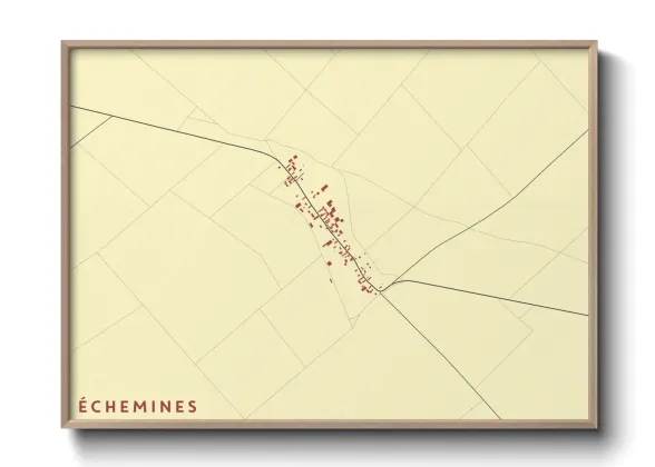 Une affiche de carte sur Échemines