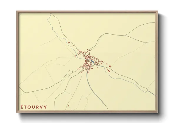 Une affiche de carte sur Étourvy