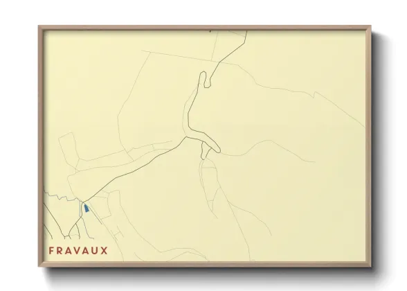Une affiche de carte sur Fravaux