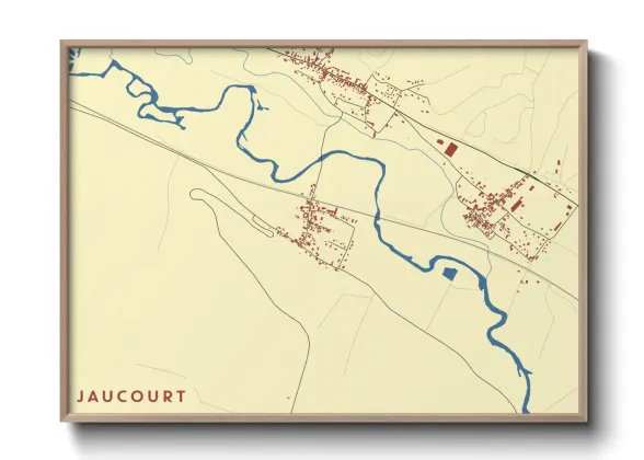 Une affiche de carte sur Jaucourt