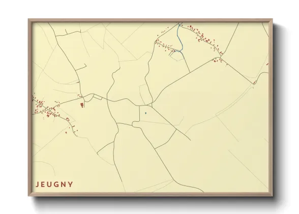 Une affiche de carte sur Jeugny