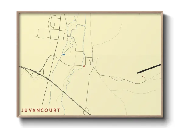 Une affiche de carte sur Juvancourt
