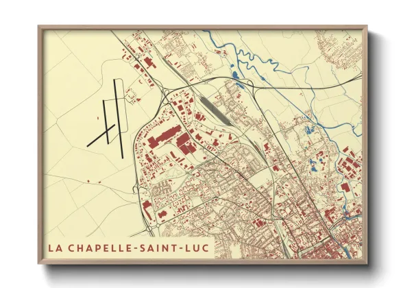 Une affiche de carte sur La Chapelle-Saint-Luc