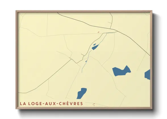 Une affiche de carte sur La Loge-aux-Chèvres