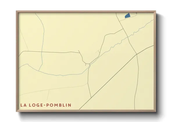 Une affiche de carte sur La Loge-Pomblin