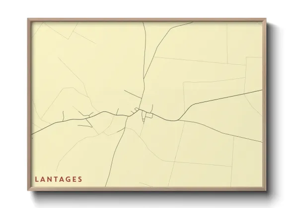 Une affiche de carte sur Lantages