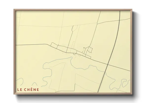 Une affiche de carte sur Le Chêne