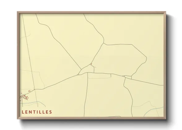 Une affiche de carte sur Lentilles