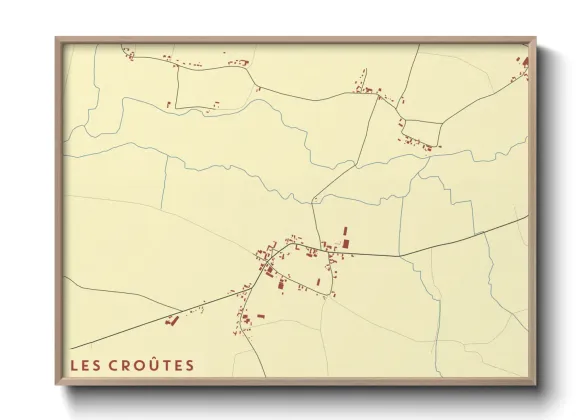 Une affiche de carte sur Les Croûtes