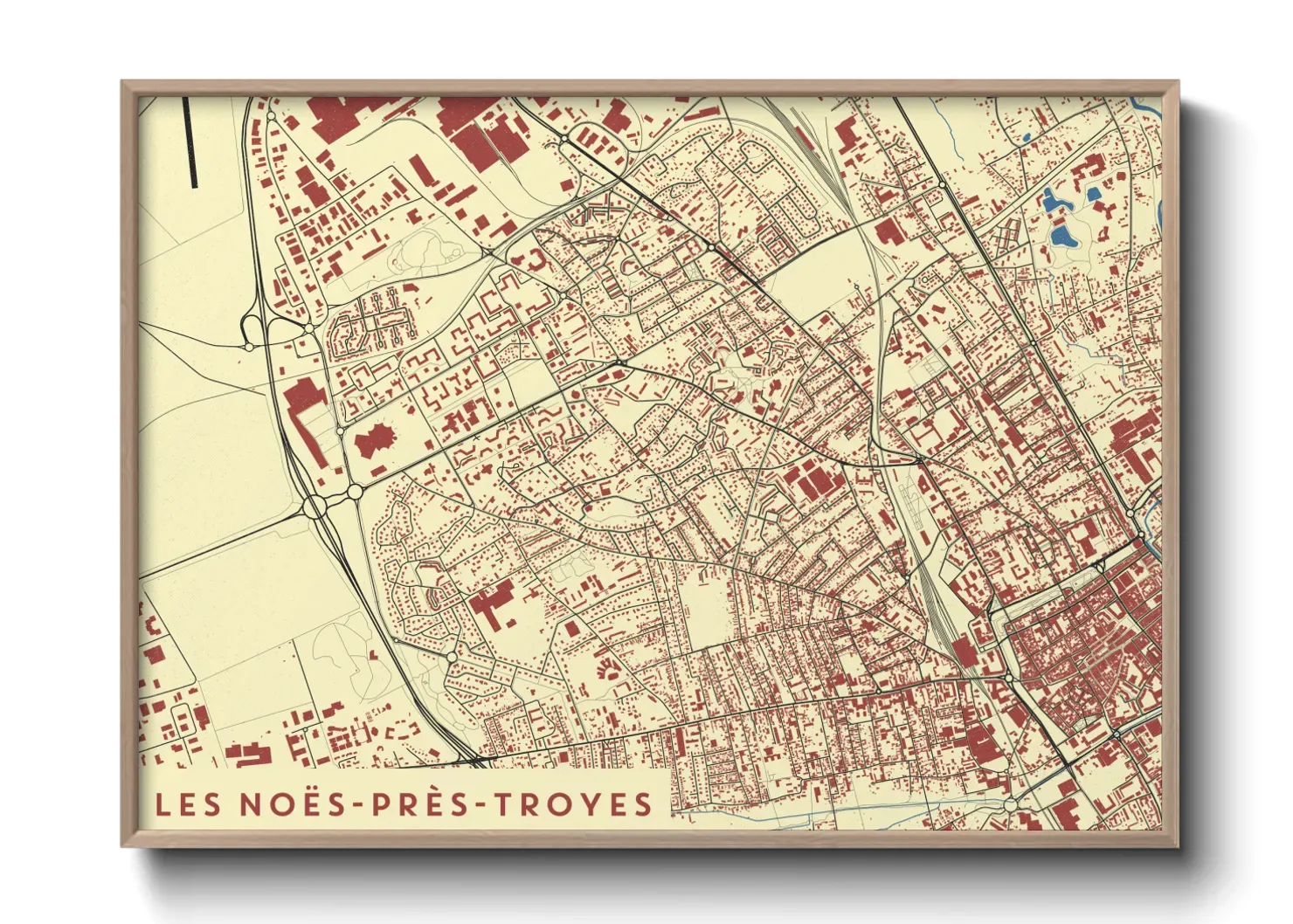 Un poster carteLes Noës-près-Troyes