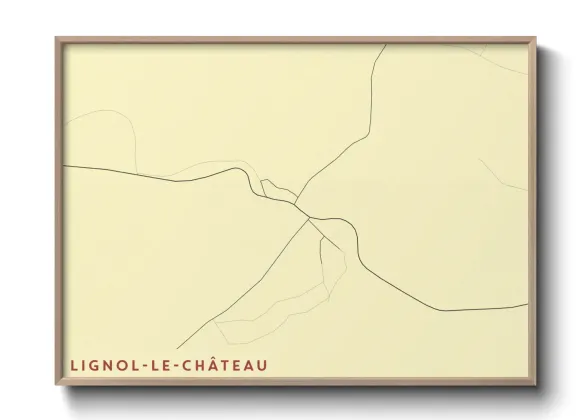 Une affiche de carte sur Lignol-le-Château