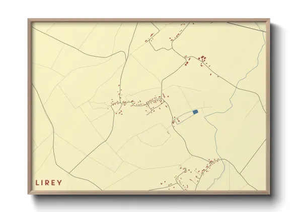 Une affiche de carte sur Lirey