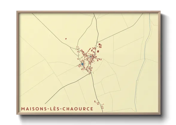 Une affiche de carte sur Maisons-lès-Chaource