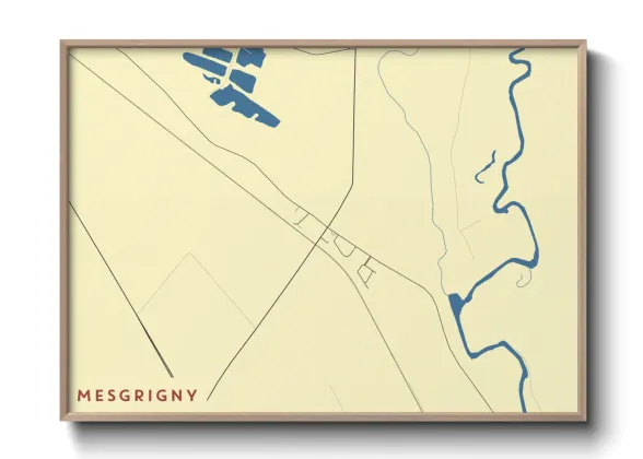 Une affiche de carte sur Mesgrigny