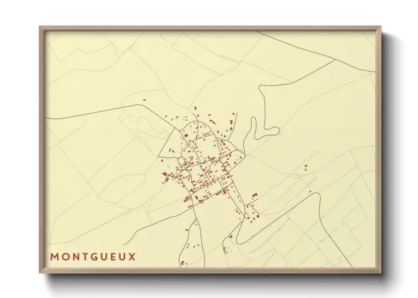 Une affiche de carte sur Montgueux