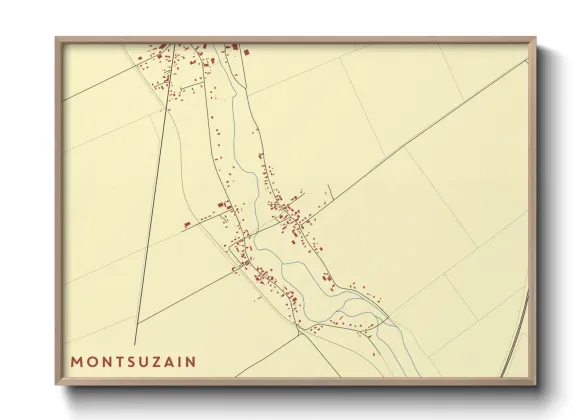 Une affiche de carte sur Montsuzain
