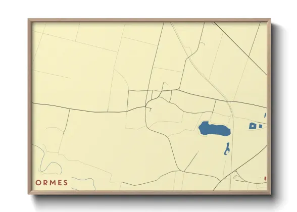 Une affiche de carte sur Ormes