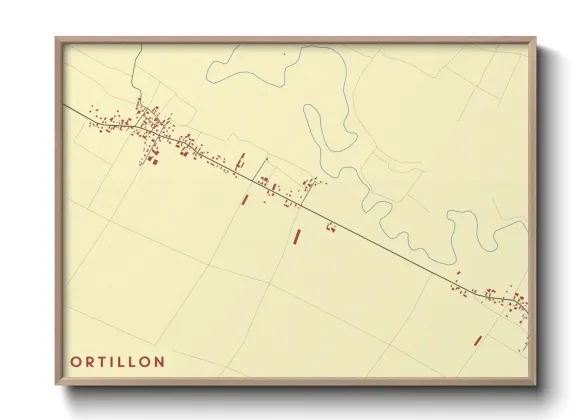 Une affiche de carte sur Ortillon