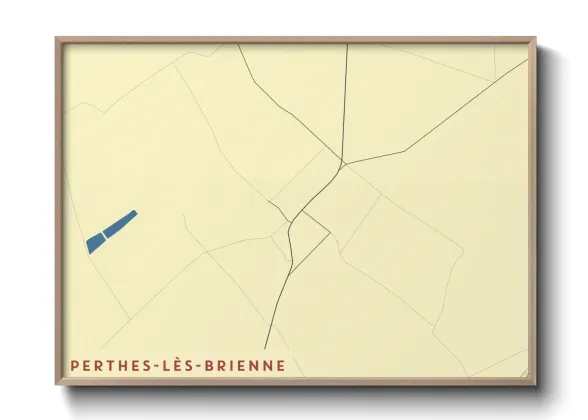 Une affiche de carte sur Perthes-lès-Brienne