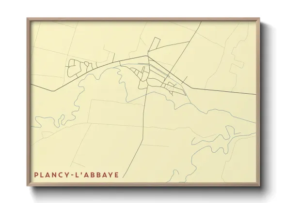Une affiche de carte sur Plancy-l'Abbaye