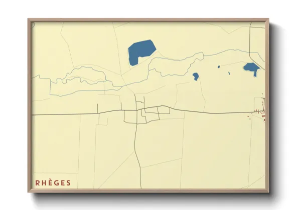 Une affiche de carte sur Rhèges
