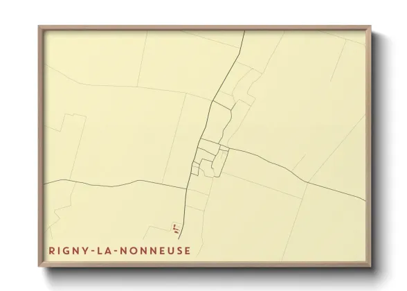 Une affiche de carte sur Rigny-la-Nonneuse