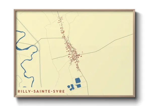 Une affiche de carte sur Rilly-Sainte-Syre