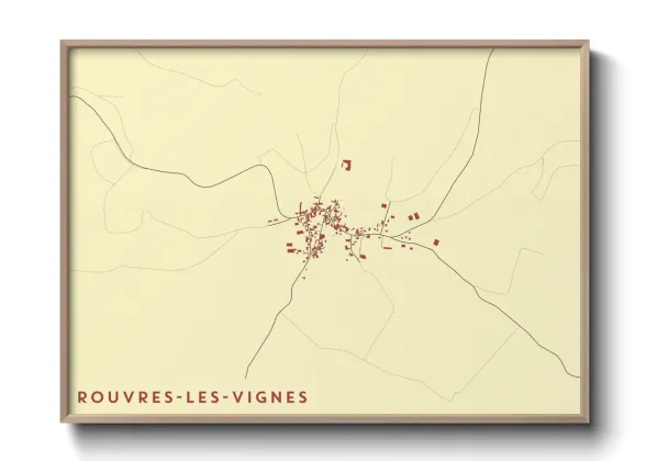 Une affiche de carte sur Rouvres-les-Vignes