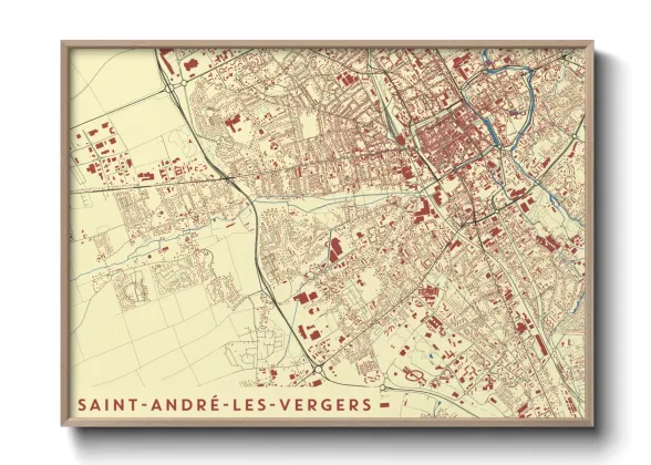 Une affiche de carte sur Saint-André-les-Vergers