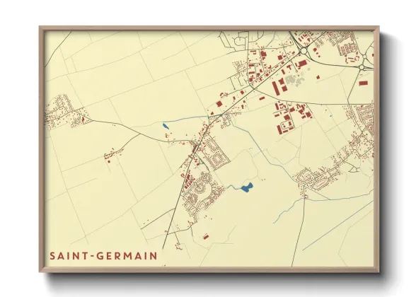 Une affiche de carte sur Saint-Germain