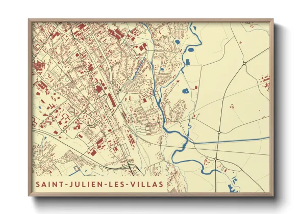 Une affiche de carte sur Saint-Julien-les-Villas