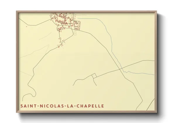Une affiche de carte sur Saint-Nicolas-la-Chapelle